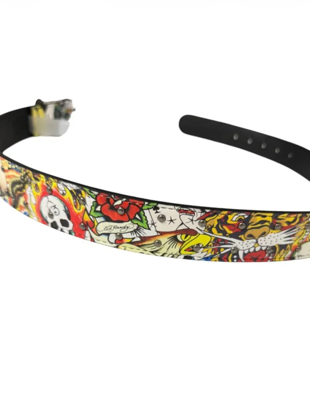 NWT Ed Hardy Studded Belt Y2K Mens Size 34